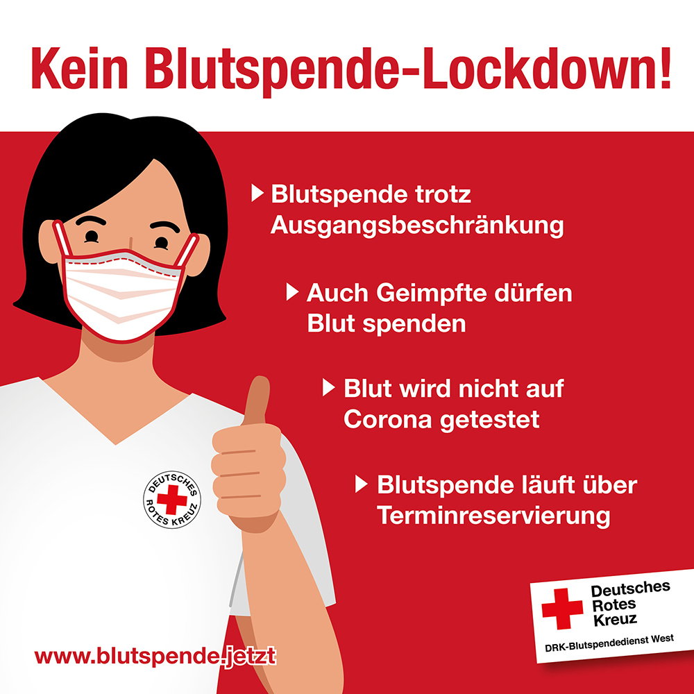 Kein Lockdown bei der Blutspende: Auch Corona-Geimpfte dürfen Blut spenden