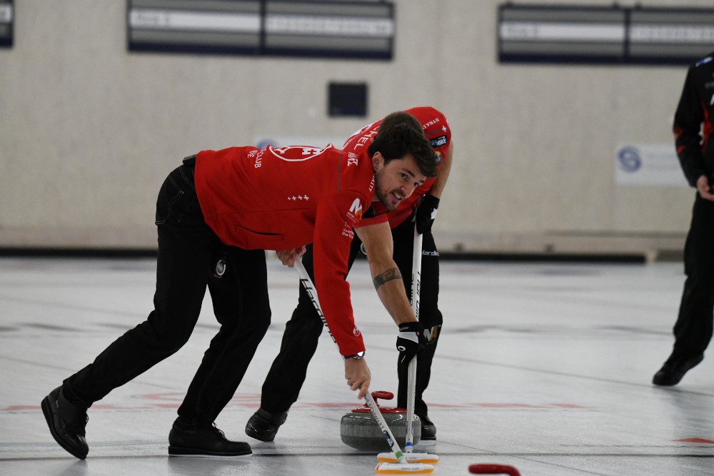 Curling in Biel, Schweiz