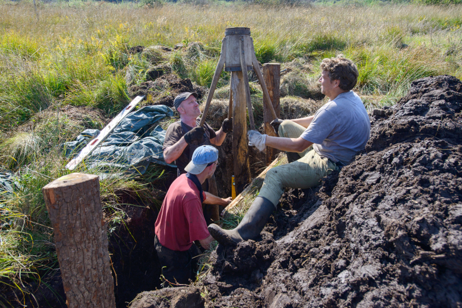Fast 20 Freiwillige im Einsatz für die Renaturierung der Eggemoore: Das Bergwaldprojekt e.V. in Lichtenau
