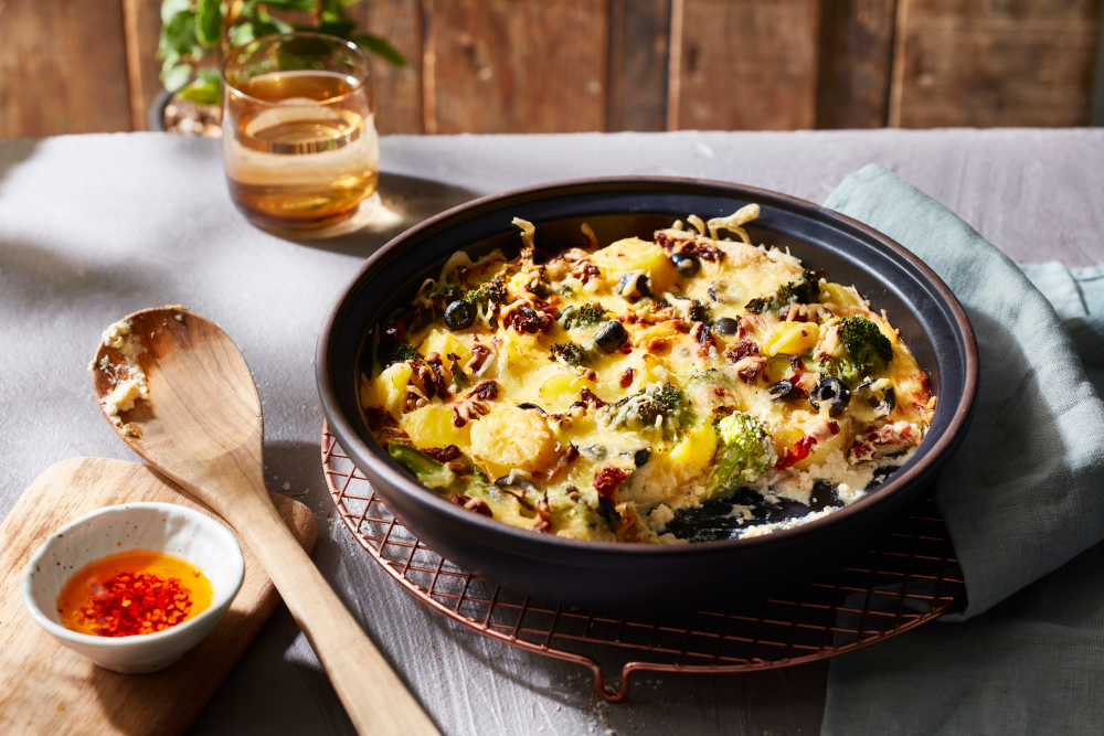 Urlaubsküche für graue Tage: Mediterraner Kartoffelauflauf