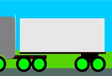 LKW mit Hilfsgütern