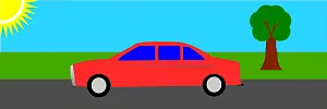 Auto in Landschaft