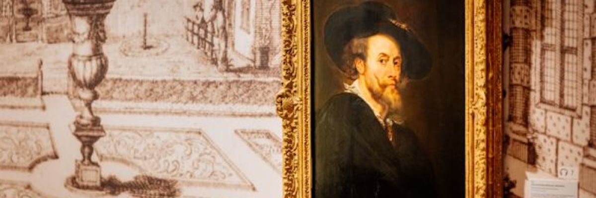 Blick in die Ausstellung mit Peter Paul Rubens, Selbstbildnis, um 1625/30, Siegen, Siegerlandmuseum © Diözesanmuseum Paderborn/Besim Mazhiqi