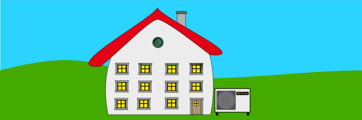 Haus und Wärmepumpe