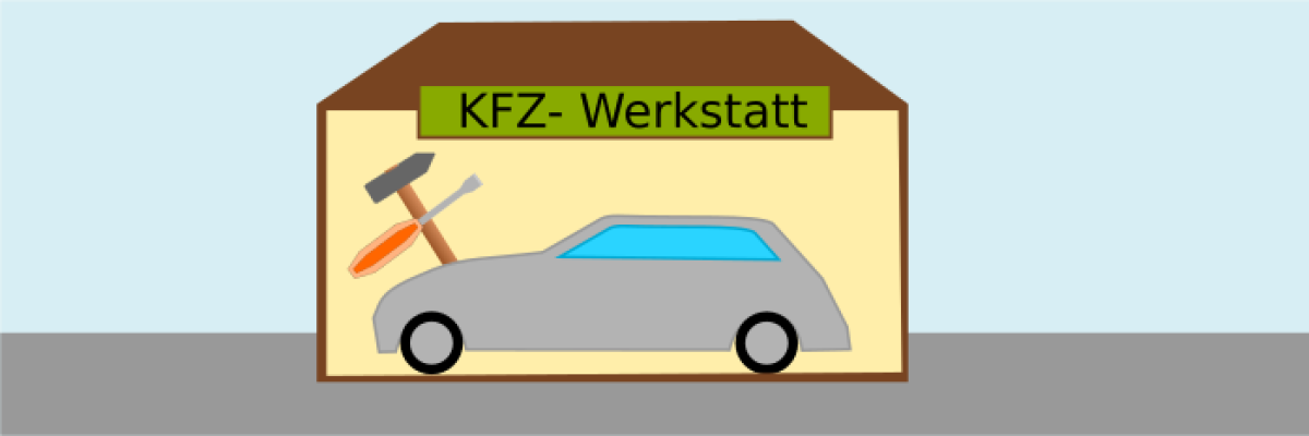 Auto in Werkstadt