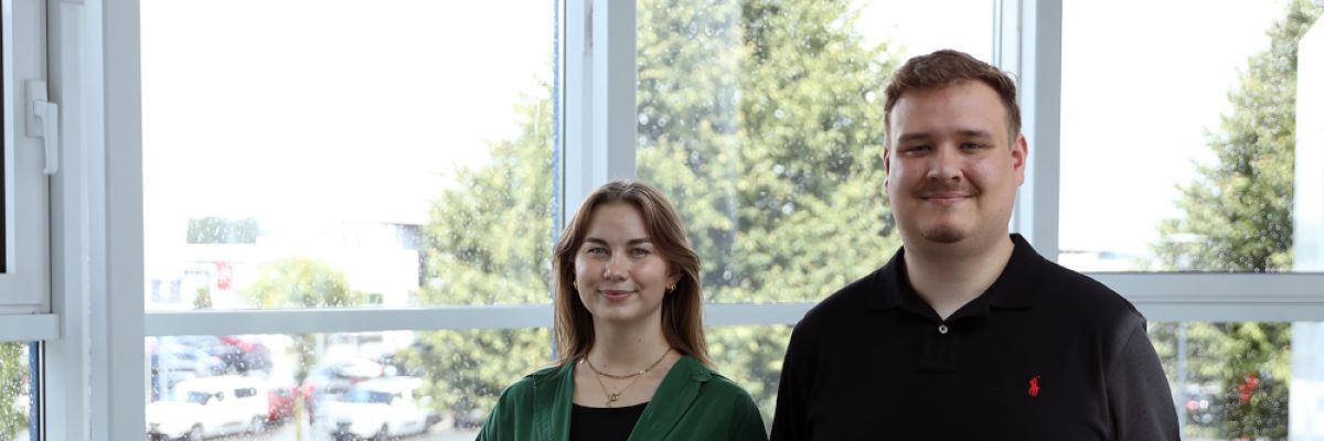 Neuen Auszubildenden Josephiene Dyck und Philip Willner