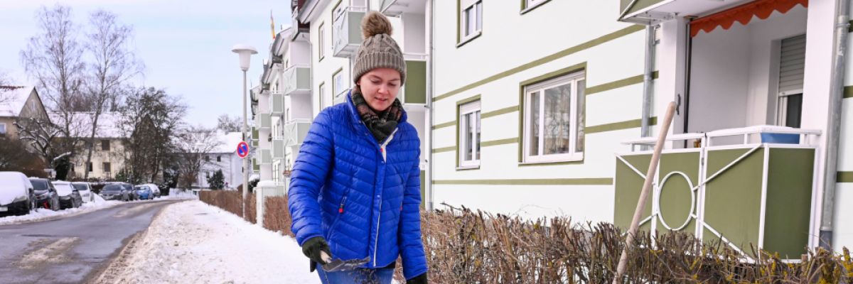 Bei Eis und Schnee müssen Bürgersteige geräumt werden