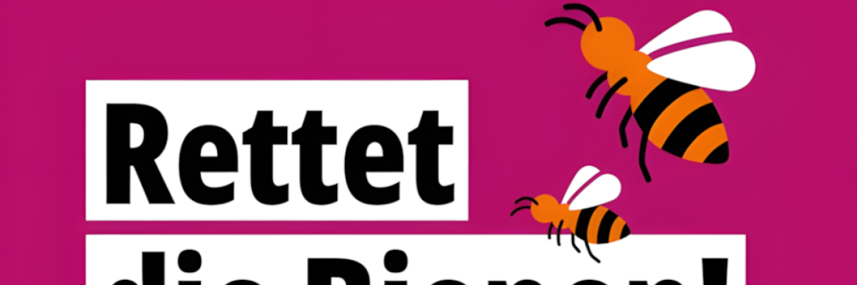 Plakat ÖDP "Rettet die Bienen"