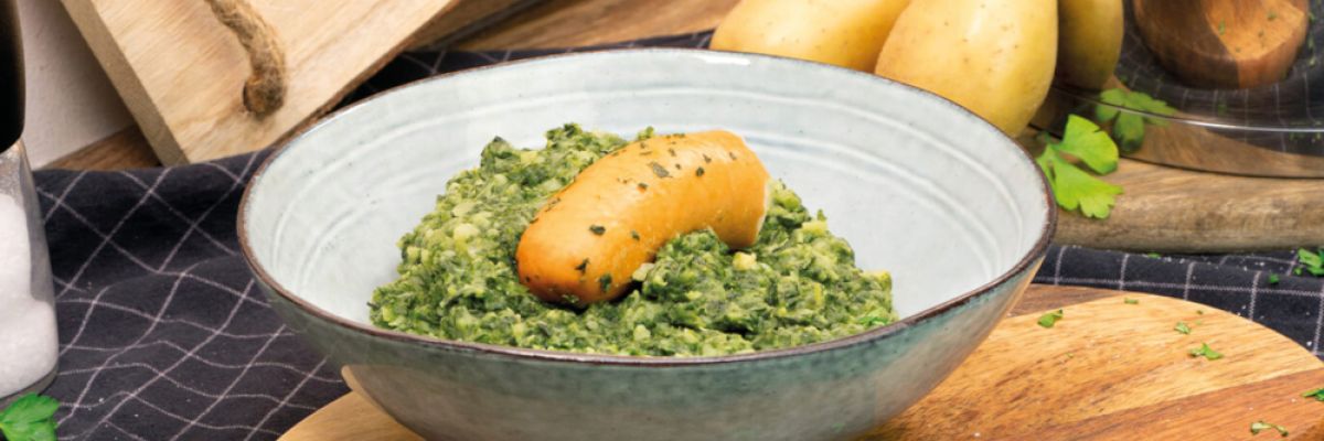 Vitaminreich, lecker und gesund: Holländischer Stamppot aus Kartoffeln und Grünkohl unterstützt das Immunsystem in der Erkältungszeit