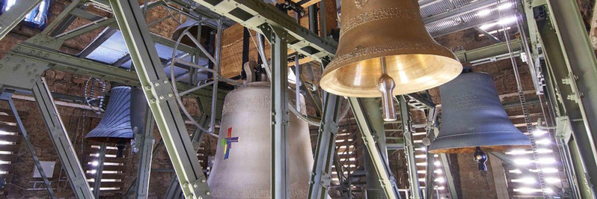 Aus der Glockenstube des Paderborner Domes wird am 24. März 2022 nach einer Instandsetzung ein Test-Läuten erklingen ©Ansgar Hoffmann.