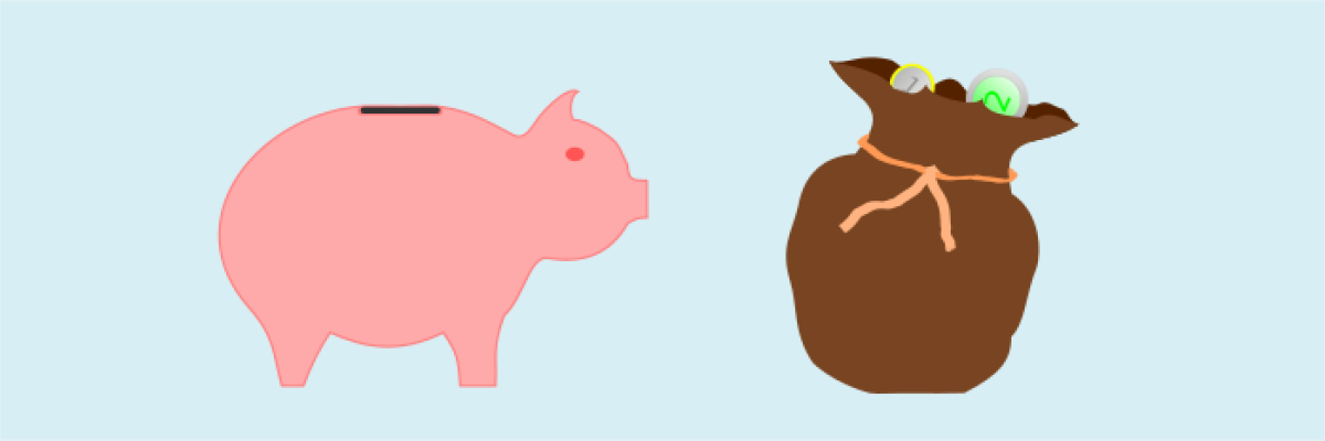 Schwein und Säckel ©Gerlad Kaufmann